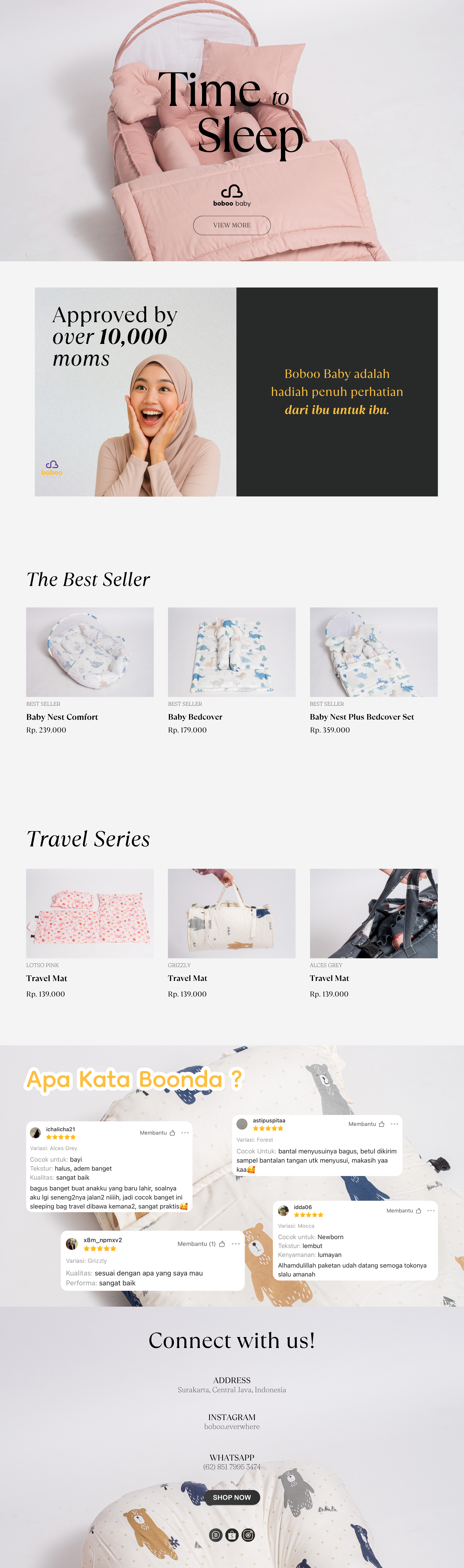 Boboo Baby Landing Page